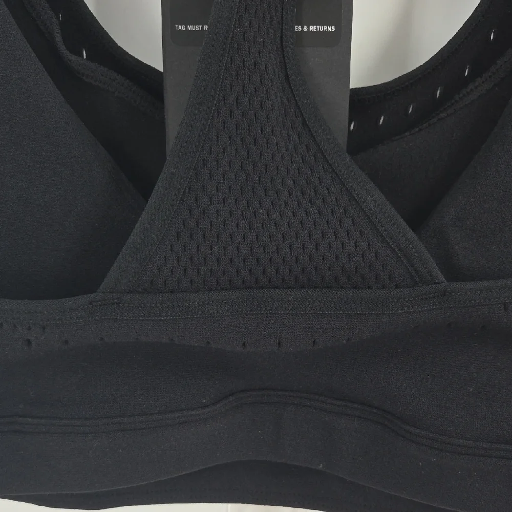 Fabletics Black Racerback Sports Bra L NWT
